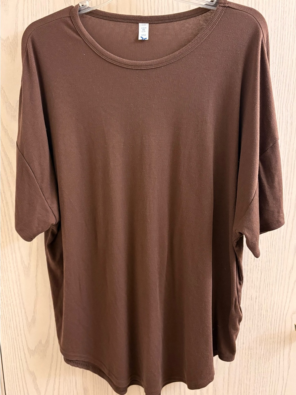 Old Navy Chocolate Brown Short Sleeve Women's Ribbed Tee